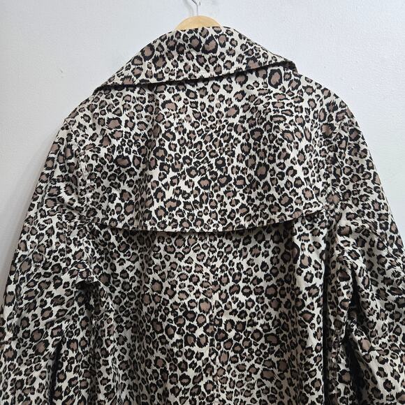 Dennis Basso Womens Mob Wife Classic Leopard Print Swing Coat Animal Print 1X - Picture 7 of 11